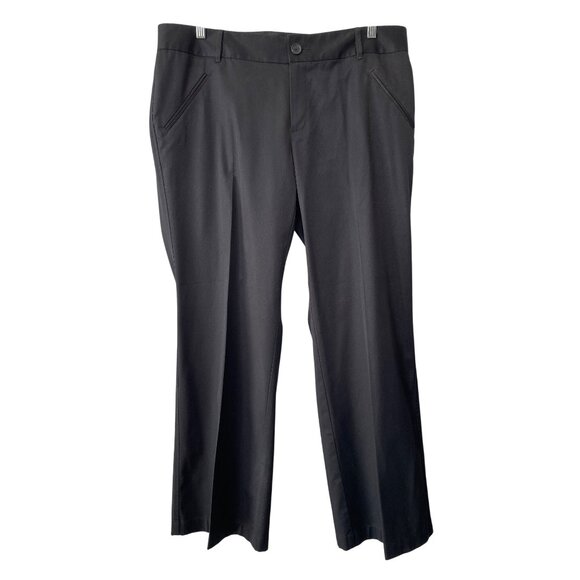 Eddie Bauer Pants Size 18W Blakely Fit Wrinkle Resistant Trousers Black Formal - Picture 1 of 8